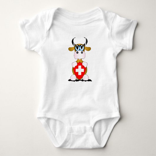 Swiss Cow Baby Strampler (Vorderseite)