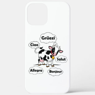 Swiss Cow Grüezi Bonjour Ciao Schweiz Reisen Case-Mate iPhone Hülle