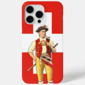 Swiss Cowboy aus Appenzell Flag Schweiz Case-Mate iPhone Hülle (Rückseite)