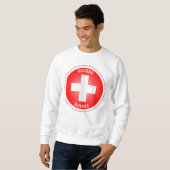 Swiss Cross Suisse Circle Shape Sweatshirt (Vorne ganz)
