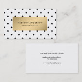 Swiss Dots in Gold | Visitenkarten Visitenkarte (Vorne/Hinten)