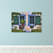 Swiss Farm Windows - Europäische Landschaft Leinwanddruck (Insitu (Holzboden))