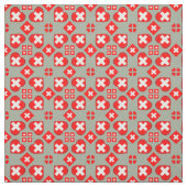 Swiss Flag & Heart, Schweiz Fabric mode Stoff (Muster)