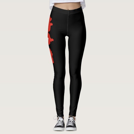 Swiss Flag Leggings - Switzerland Map Design Tight (Vorderseite)