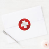 Swiss Flag - Schweiz - Geschenke für Schweiz-Liebh Runder Aufkleber (Umschlag)
