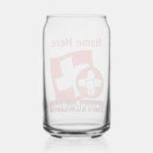 Swiss Flag Soccer Ball Red Personalization Dosenglas (Rückseite)