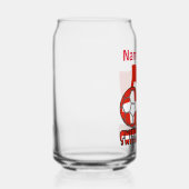 Swiss Flag Soccer Ball Red Personalization Dosenglas (Rechts)