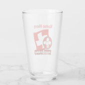 Swiss Flag Soccer Ball Red Personalization Drink Glas (Rückseite)