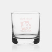 Swiss Flag Soccer Ball Red Personalization Whiskyglas (Rückseite)