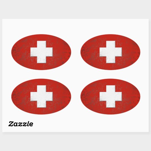 Swiss flag sticker (Blatt)