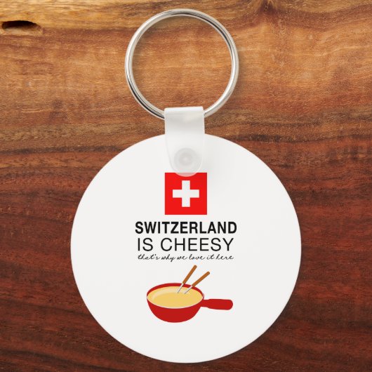 Swiss Fondue Funny Schlüsselanhänger (Vorderseite)