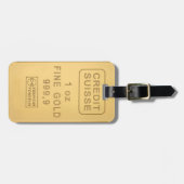 Swiss Gold Bar Gepäckanhänger (Vorderseite horizontal)