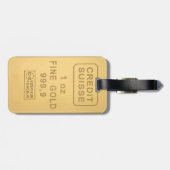 Swiss Gold Bar Gepäckanhänger (Rückseite horizontal)
