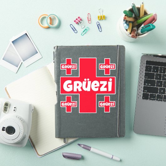 Swiss Hello Gruezi Fünf separate Die Sticker (iPad Hülle)