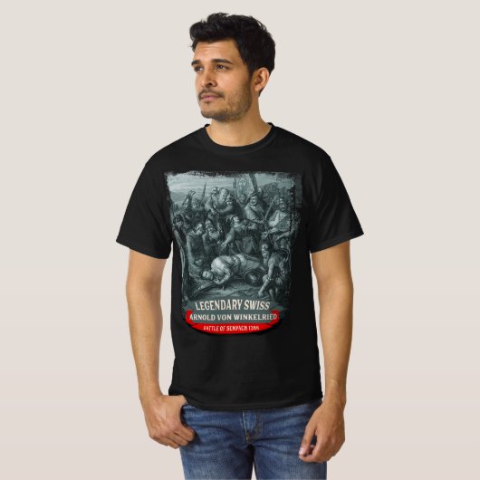 Swiss Legendary Hero Arnold von Winkelried Sempach T-Shirt (Vorne ganz)