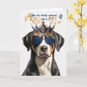 Swiss Mountain Dog King für Day Funny Birthday Karte (Gelbe Blume)