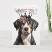 Swiss Mountain Dog Queen Day Funny Birthday Karte (Vorderseite)