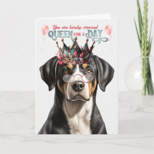 Swiss Mountain Dog Queen Day Funny Birthday Karte