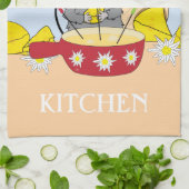 Swiss Mouse Making Chef Fondue Küche Handtuch (Gefaltet)