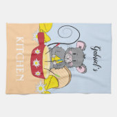 Swiss Mouse Making Chef Fondue Küche Handtuch (Horizontal)