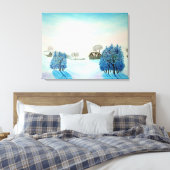 Swiss Opus Blue Christmas Leinwanddruck (Insitu (Schlafzimmer))