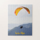 Swiss Paragliding Colorful Orange Jigsaw Puzzle (Vertikal)