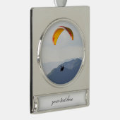 Swiss Paragliding Orange Fabulous Epic Banner-Ornament Silber (Rechts)