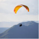 Swiss Paragliding Orange Fotoskulptur Ornament<br><div class="desc">Paragliding ist der Freizeit- und Abenteuersport der Paraslider.</div>