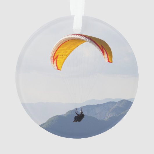 Swiss Paragliding Orange Ornament (Rückseite)
