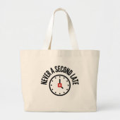 Swiss Punctuality Tote Jumbo Stoffbeutel (Vorne)