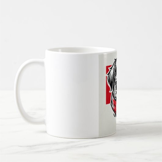 Swiss Saint Bernard Mug with Swiss Flag Scarf Kaffeetasse (Links)