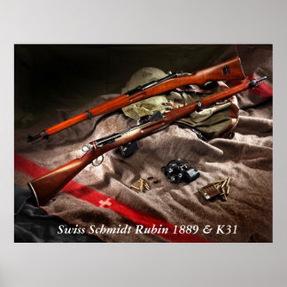 Swiss Schmidt Rubin 1889 & K31 Poster