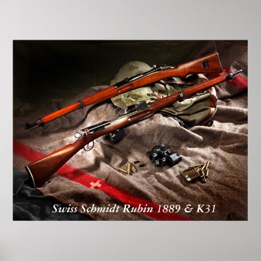 Swiss Schmidt Rubin 1889 & K31 Poster (Vorne)