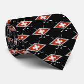 Swiss Schweiz Ice Hockey Flag Krawatte (Gerollt)