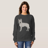 Swiss Shepherd White German Shepherd Cartoon Dog Sweatshirt (Vorne ganz)