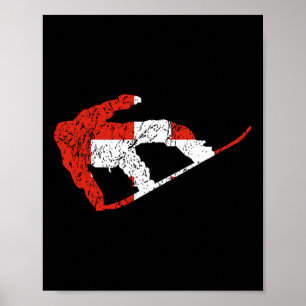Swiss Snowboarder Schweiz Flag Cool Snowboardi Poster