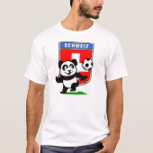 Swiss Soccer Panda (leichte Shirts) T-Shirt (Vorderseite)