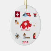 Swiss Souvenir Combo Keramik Ornament (Rechts)