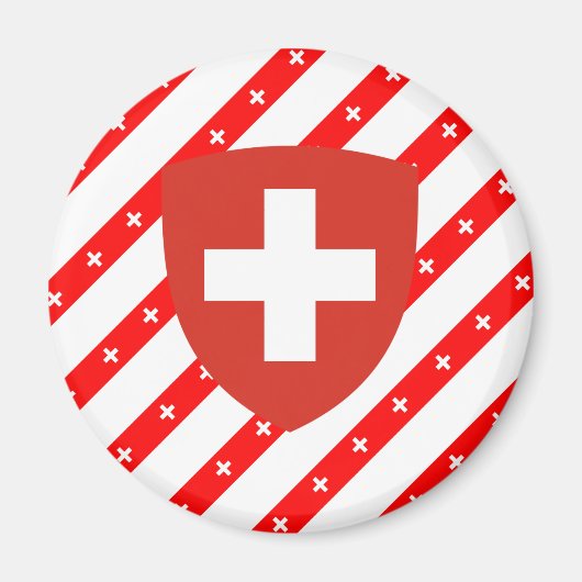 Swiss Stripes Flag Magnet (Vorne)