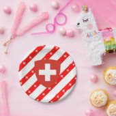 Swiss Stripes Flag Pappteller (Party)