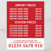 Swiss Taxi Firm Flag with Price List Flyer (Hinten)