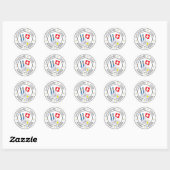 Swiss Travel White Round Stickers (Blatt)