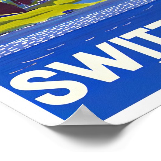 Swiss Vintage Reise Poster (Ecke)