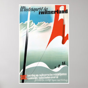 Swiss Vintage Travel Poster - wiederhergestellt