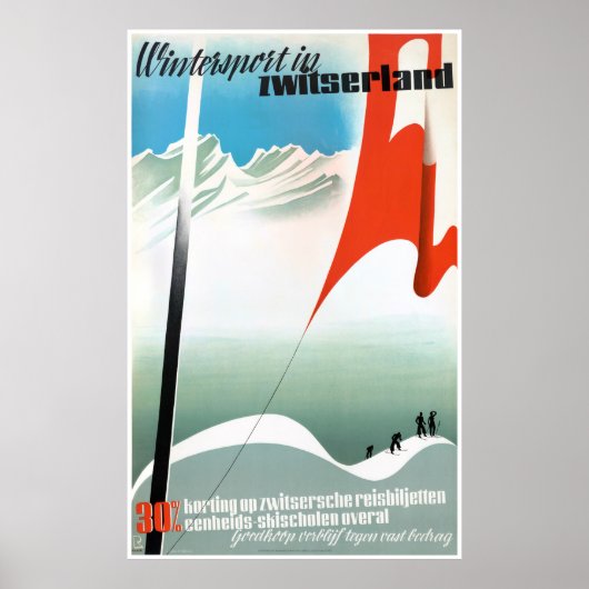 Swiss Vintage Travel Poster - Wiederherstellung (Vorne)