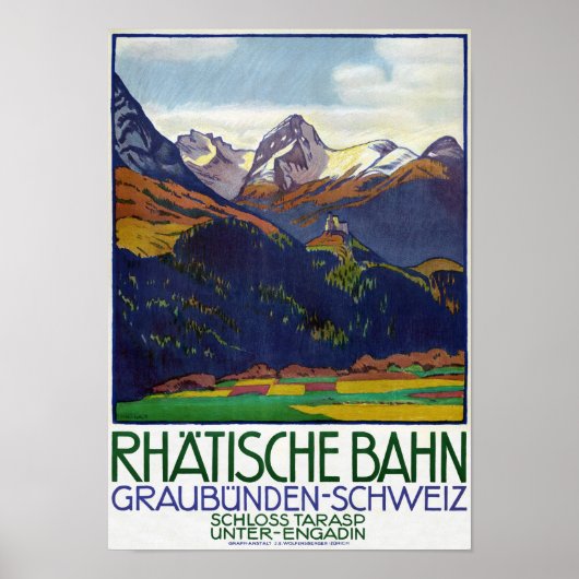 Swiss Vintage Travel Poster - Wiederherstellung (Vorne)