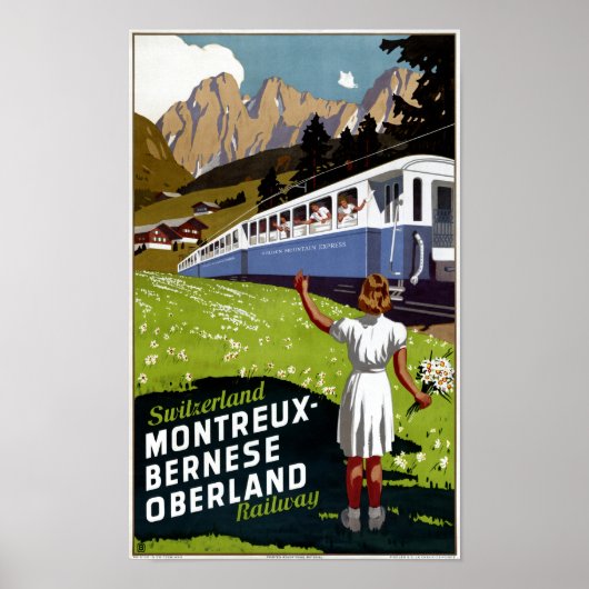 Swiss Vintage Travel Poster - Wiederherstellung (Vorne)
