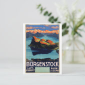 Swiss Vintage Travel Poster - Wiederherstellung Postkarte (Stehend Vorderseite)