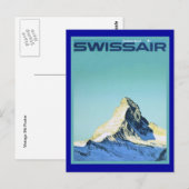 Swissair Postkarte (Vorne/Hinten)