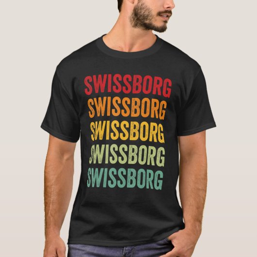 Swissborg Crypto Rainbow Text Design T-Shirt (Vorderseite)
